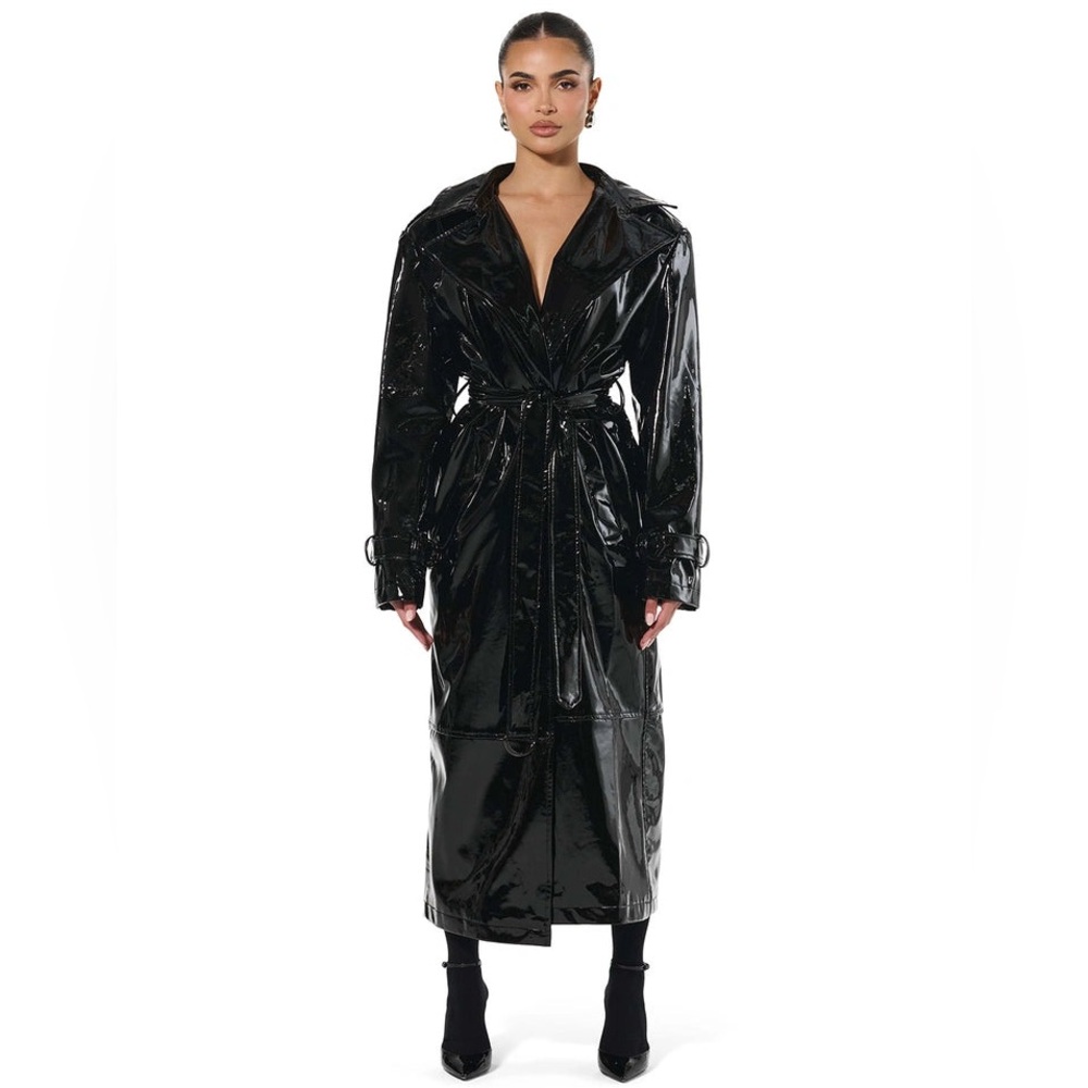 Naked Wardrobe Vinyl Trench Coat